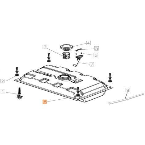 Modèle de réservoir de générateur PGE80E-3DCS ORIGINAL EMAK L66152361