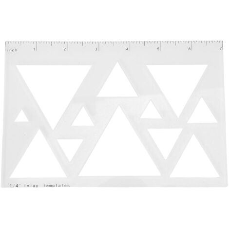 Modèle décoratif d'incrustation de routeur, pochoir acrylique Transparent avec échelle de règle pour le bricolage du travail du bois triangulaire 12 en 1