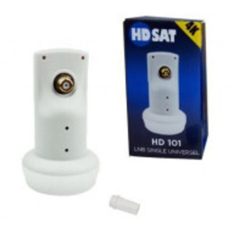 MODELE RECONDITIONNE - HDSAT HD101 LNB Single Tête Parabole Universelle Full HD 4K FRANCE ASTRA EUTELSAT