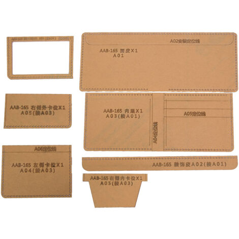 Modèle Stencil Acrylique pour Portefeuille Court - DIY Artisanat Cuir