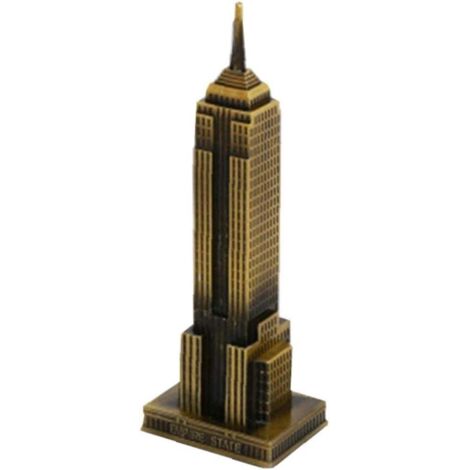 Modello decorativo da 22 cm, in bronzo, Empire State Building, statuetta in metallo americana, punto di riferimento architettonico di fama mondiale