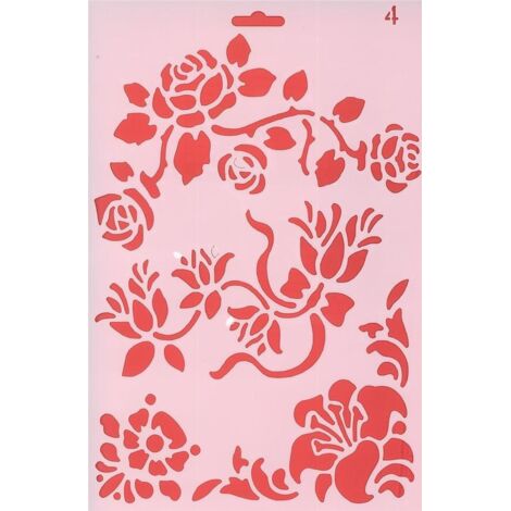 Modello Koh-I-Noor 04: Fiori - per scrapbooking e biglietti