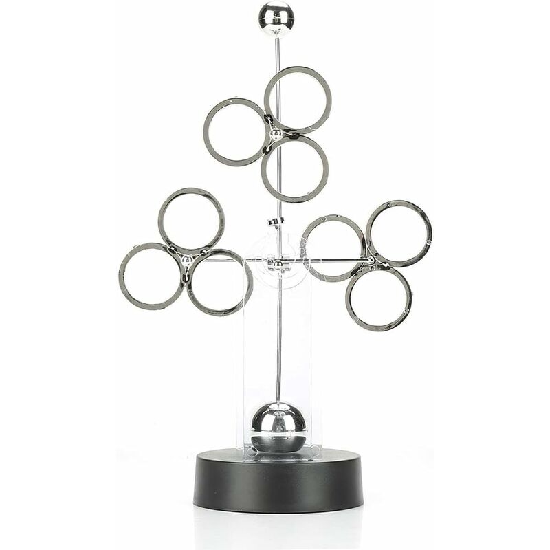 

Abcrital - Modelo electrónico de rotación de movimiento perpetuo, decoración cinética celestial, juguete de ciencia física para el hogar, oficina,