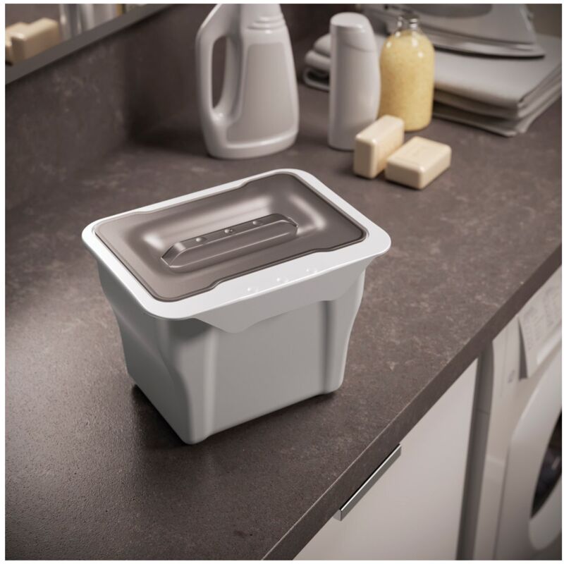

Gollinucci - Modelo Laundry Accesorio Universal Blanco Con Tapa - Blanco