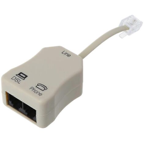 Modem ADSL portable, téléphone, fax, répartiteur en ligne, filtre réseau (1 pièce)