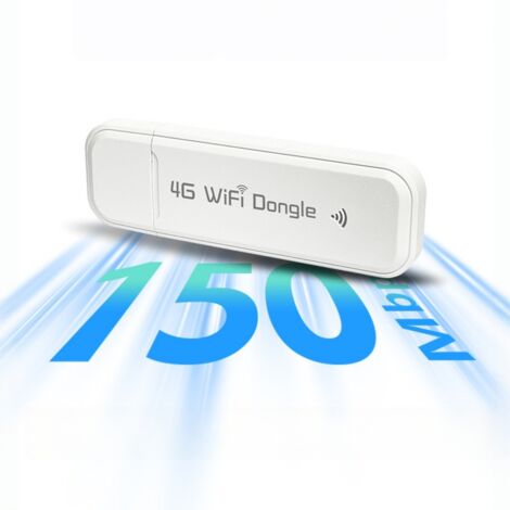 Modem WiFi USB 4G LTE, Routeur sans Fil 150 Mbps avec Prise en de la Fente pour Carte SIM 10 Utilisateurs, Prise en du Point D'accès de Voyage Portable LTE B1/3/7/5/8/28/5/38/40/41/20