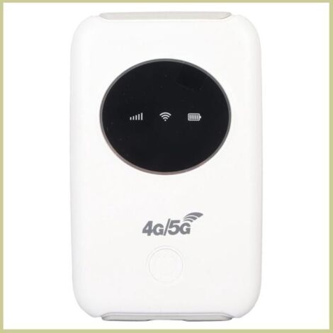 Modem WiFi USB 5G LTE 300Mbps débloqué Emplacement pour Carte Micro SIM 5G intégré 3200MAh WiFi Portable Blanc