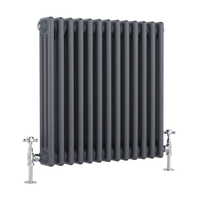 Modena 3 Column Traditional Radiator Central Heating Radiator (h 600mm x w 800mm) Old Cast Iron Type School Radiator