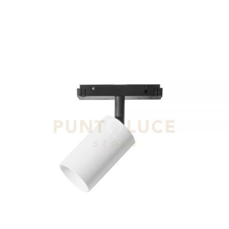 MODENA SP/G - FARETTO PROIETTORE REGOLABILE BIANCO PER BINARI 48V INCASTRO MAGNETICO LED 3000K 970LM 15W