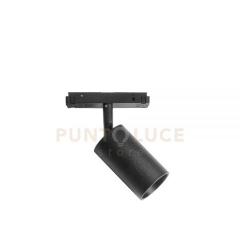 MODENA SP/G - FARETTO PROIETTORE REGOLABILE NERO PER BINARI 48V INCASTRO MAGNETICO LED 3000K 970LM 15W