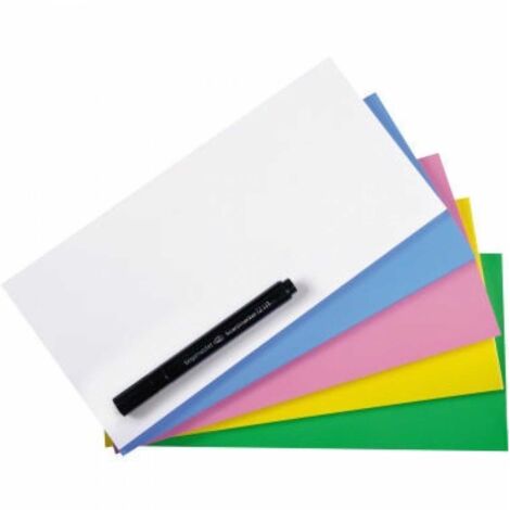 Moderationsfolie Magic-Chart Notes 20 x 10 cm (B x H) blanko selbsthaftend Polypropylen farbig sortiert 500 St./Pack.