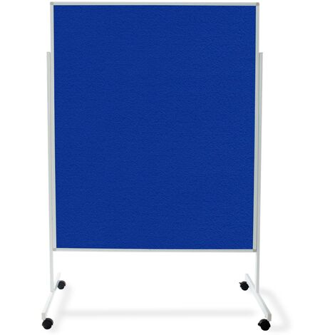 Moderationstafel mit Rollen Doppelseitig 150 x 120 cm Filz Blau