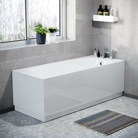Modern 1700 x 700 mm White Front End Bath Panel Durable PVC + Plinth Gorge