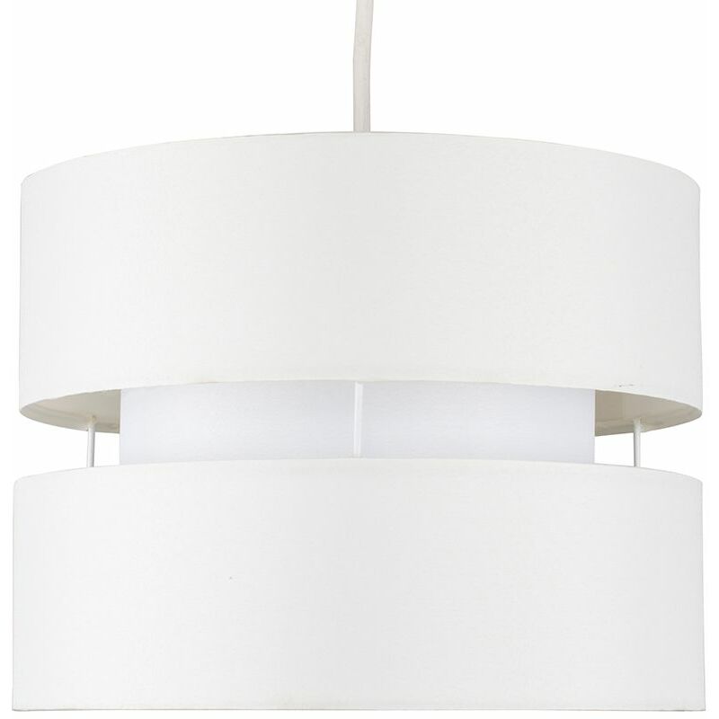 2 Tier Ceiling Pendant Light Shade - Cream