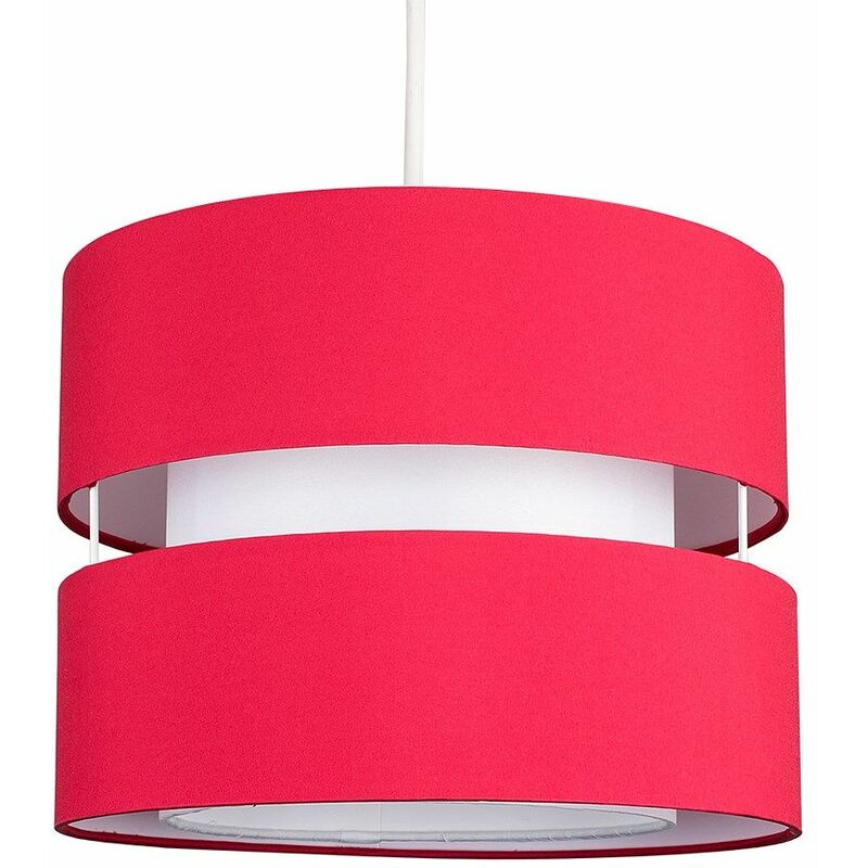 2 Tier Ceiling Pendant Light Shade - Red