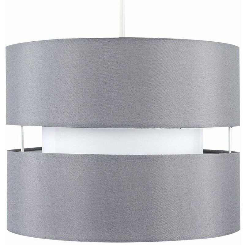 2 Tier Ceiling Pendant Light Shade - Grey