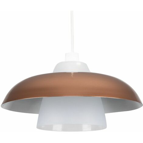 Modern Copper Pendant Light modern 2 tier copper tapered dome design ceiling pendant light shade