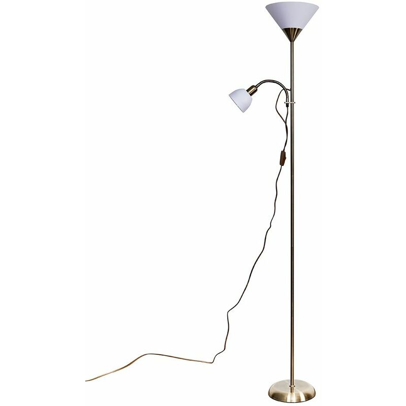 Floor Lamp Mozz Mother & Child Reading Light - Antique Brass