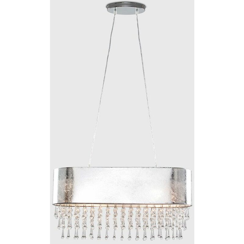 Modern 2 Way Rise Fall Ceiling Light With Acrylic Droplets 4w