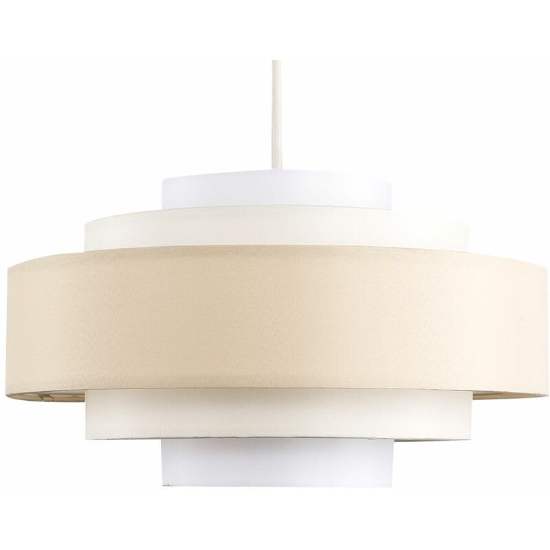 5 Tier Ceiling Pendant Light Shade - Cream - No Bulb