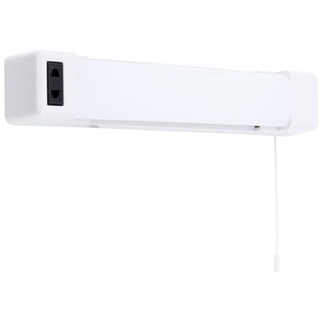 Modern 5W LED Bathroom Wall Light With Shaver Socket & Pull Switch