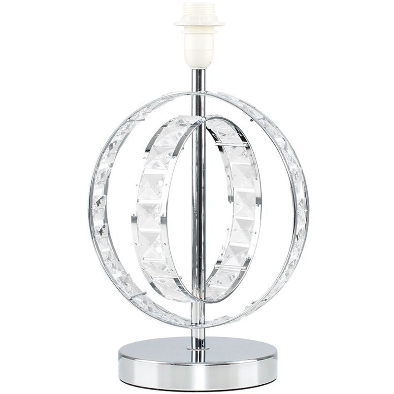 Acrylic Jewel Double Hoop Touch Table Lamp Base Only 22826 Acrylic Jewel Double Hoop Touch Table
