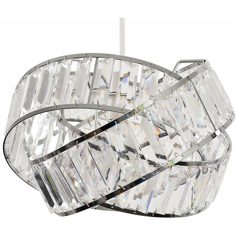 Acrylic Jewel Rings Ceiling Pendant Light Shade - Clear - No Bulb