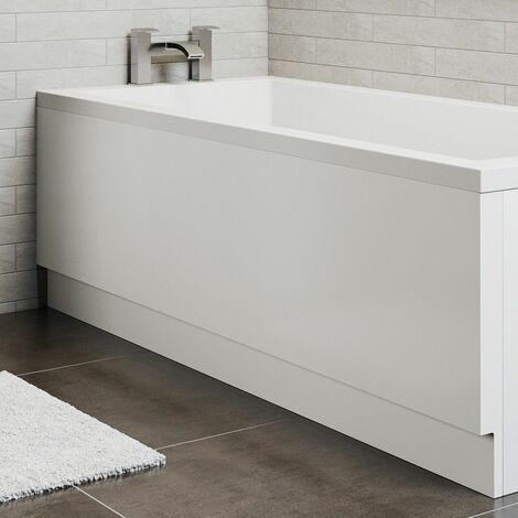 Modern Acrylic Side Bath Panel Gloss White Finish 1500 Bathroom - White