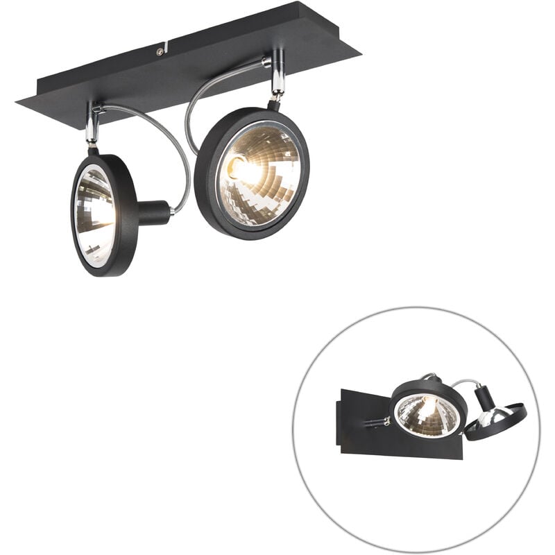 Design Spot Black 2-Light Adjustable - Nox