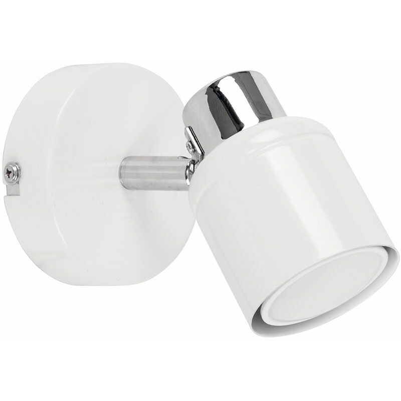 Adjustable Wall Spotlight + GU10 LED Bulb - White