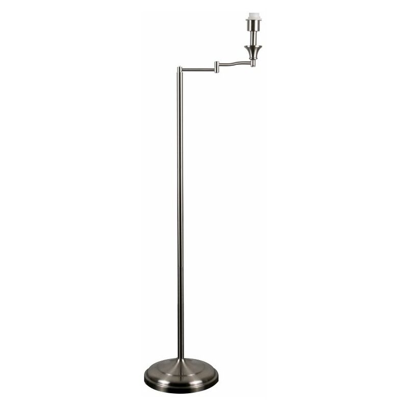Adjustable Swing Arm Floor Lamp Base - Brushed Chrome