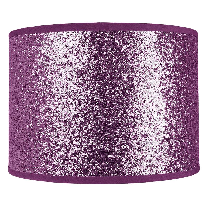 Modern and Designer Bright Purple Glitter Fabric Pendant/Lamp Shade 25cm Wide by Happy Homewares