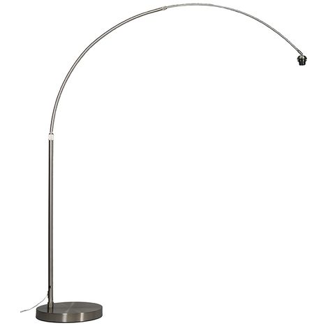 QAZQA Modern arc lamp steel adjustable without shade