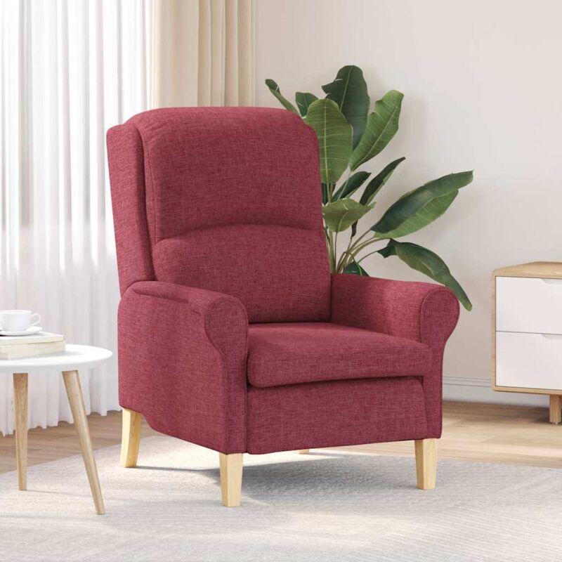 Armchair Wine Red 76 X 94 X 102 Cm Fabric Vidaxl