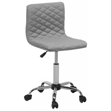 main image of "Modern Armless Fabric Desk Chair Swivel Adjustable Height Grey Orlando"