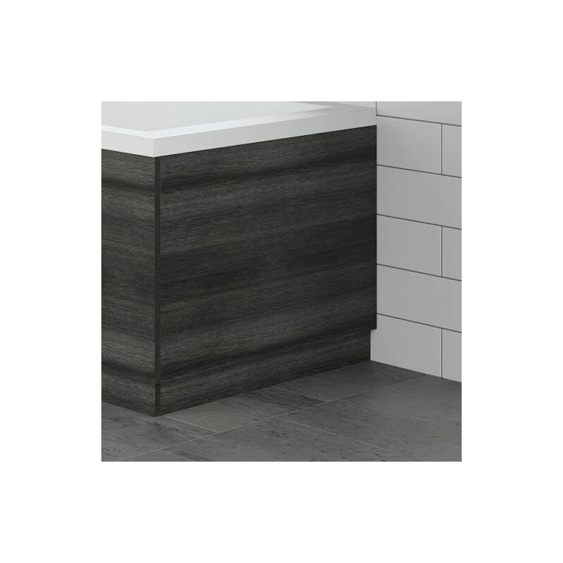 Modern Bathroom 700mm End Bath Panel 16mm mfc Charcoal Grey Wood Plinth Easy Cut - Grey