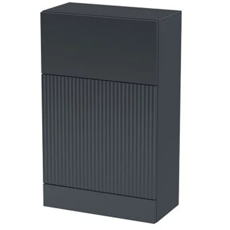 Regis - Hudson Reed Fluted wc Unit 500mm Wide - Satin Anthracite