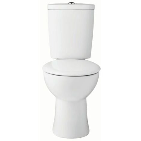 Modern Bathroom Close Coupled Toilet - White