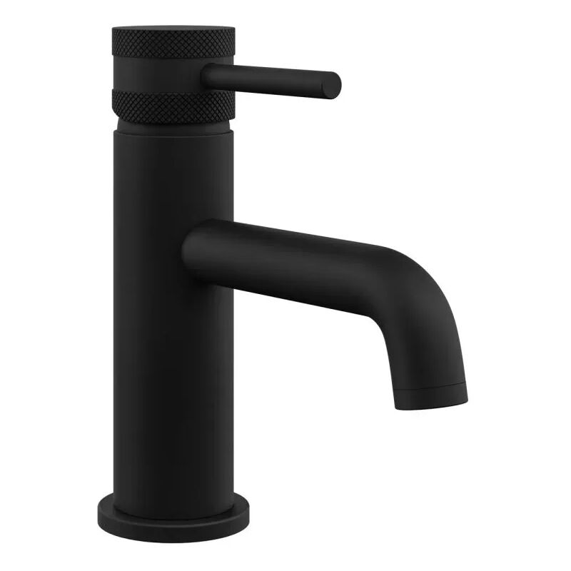 Core Matt Black Modern Round Style Mono Basin Mixer Bathroom Tap