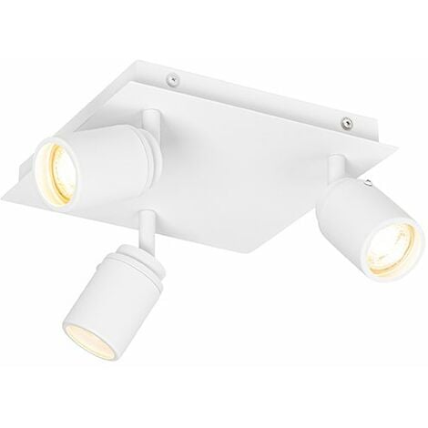Modern Bathroom Spot White Square 3-Light IP44 - Ducha