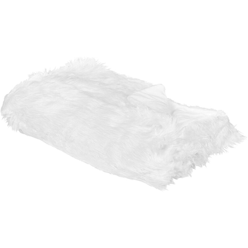 Beliani Bedspread Delice Fabric 150 X 200 Cm White