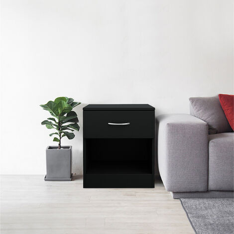 Modern Bedside Table Cabinet Chest of Drawers Nightstand Bedroom Furniture Black