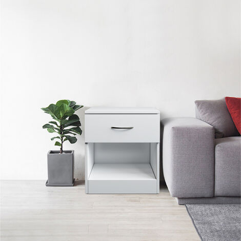 Modern Bedside Table Cabinet Chest of Drawers Nightstand Bedroom Furniture White
