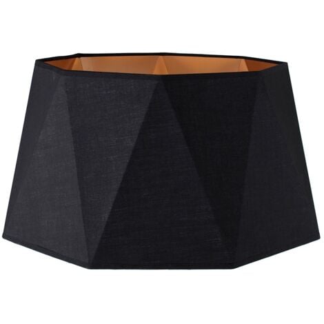 Modern Black And Copper Geometric Design Floor Lamp Shade