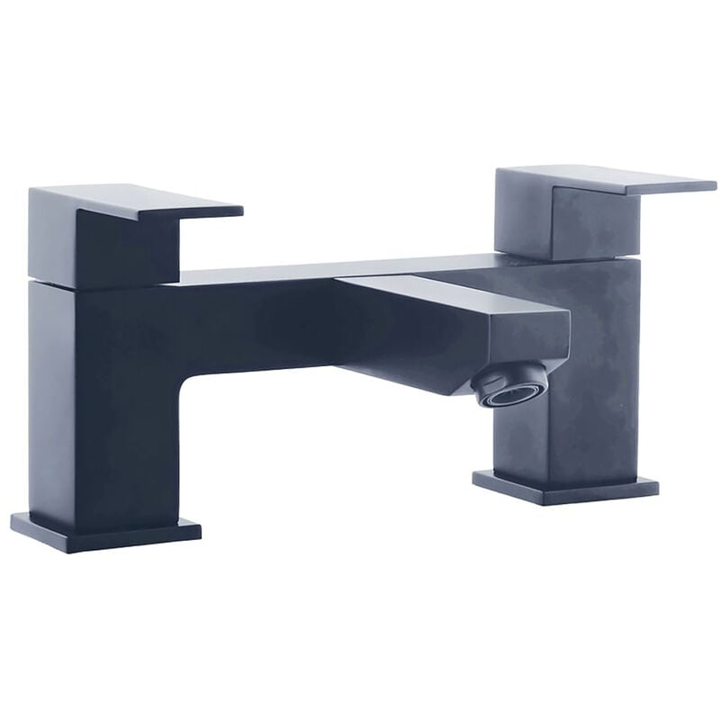 Modern Black Cube Lever Bath Filler Tap