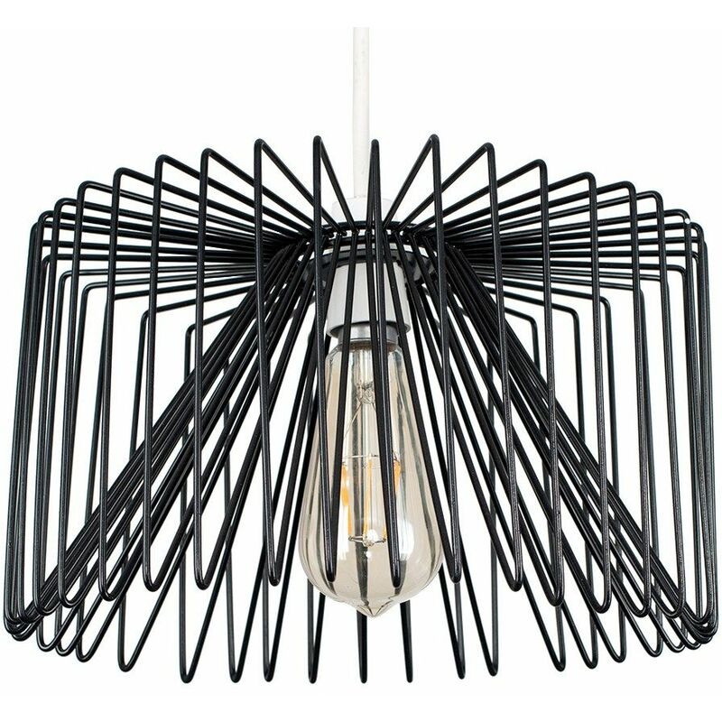Minisun - Ceiling Pendant Light Shade Industrial Wire Suspended Lampholder