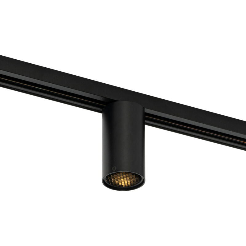 Qazqa Modern Black Spotlight For 1-phase Track System Gu10 50mm - Iconic Ruby Honey