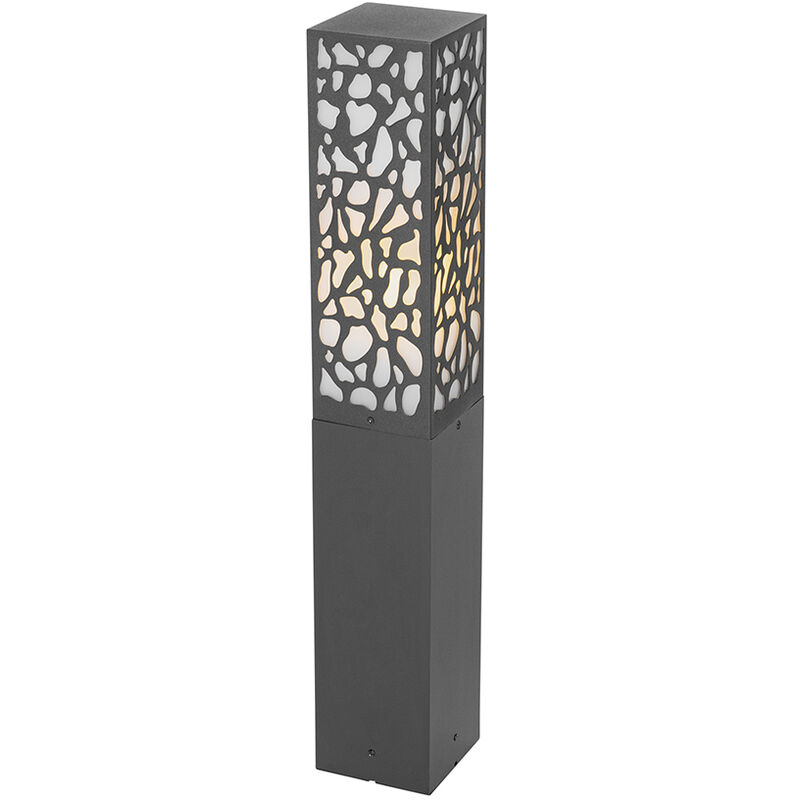 Qazqa Modern Outdoor Bollard Black 60 Cm Ip44 - Nicole