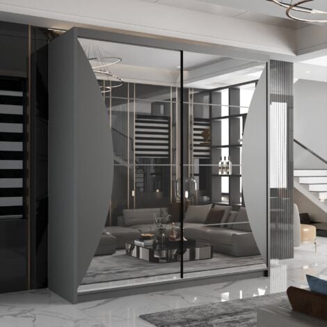 SLIDING WARDROBES 4U Modern California Double Sliding Door Wardrobe Mirror