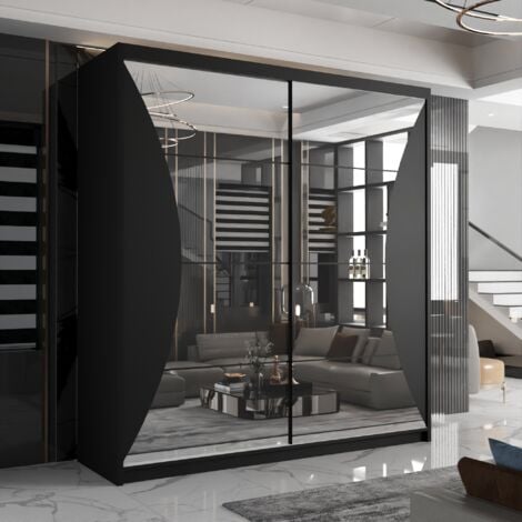 SLIDING WARDROBES 4U Modern California Double Sliding Door Wardrobe Mirror